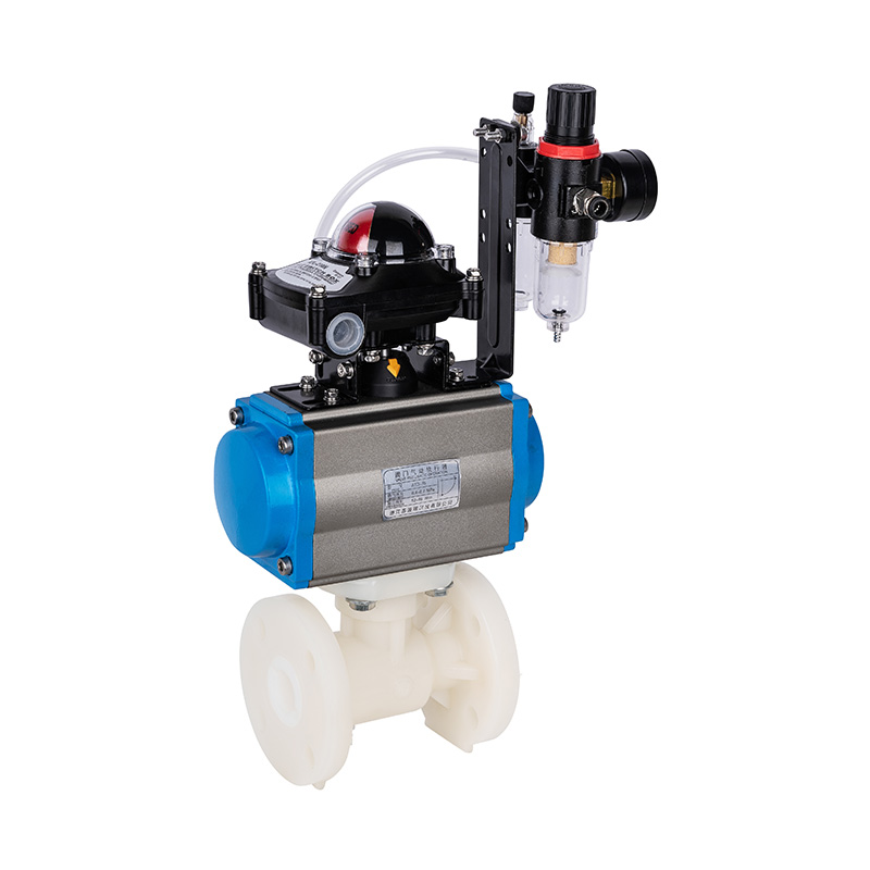 Válvula de bola pneumática DN15-300 1/2' da flange de PVDF Q641F-10F - 12' padrão ANSI